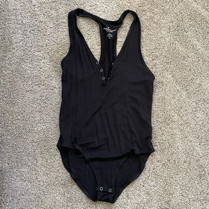 Black sleeveless bodysuit